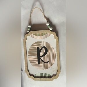 Monogram Initial R Name Hanging Wall Plaque Name Initial R